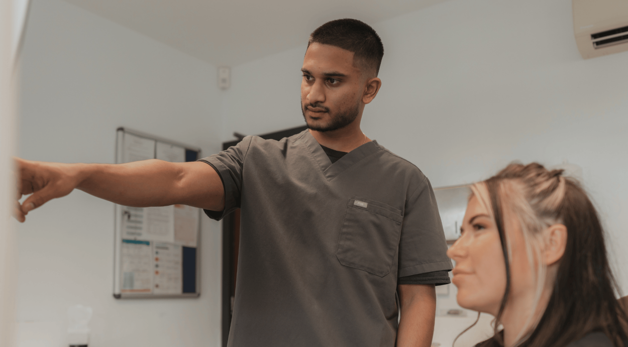dentist with patient