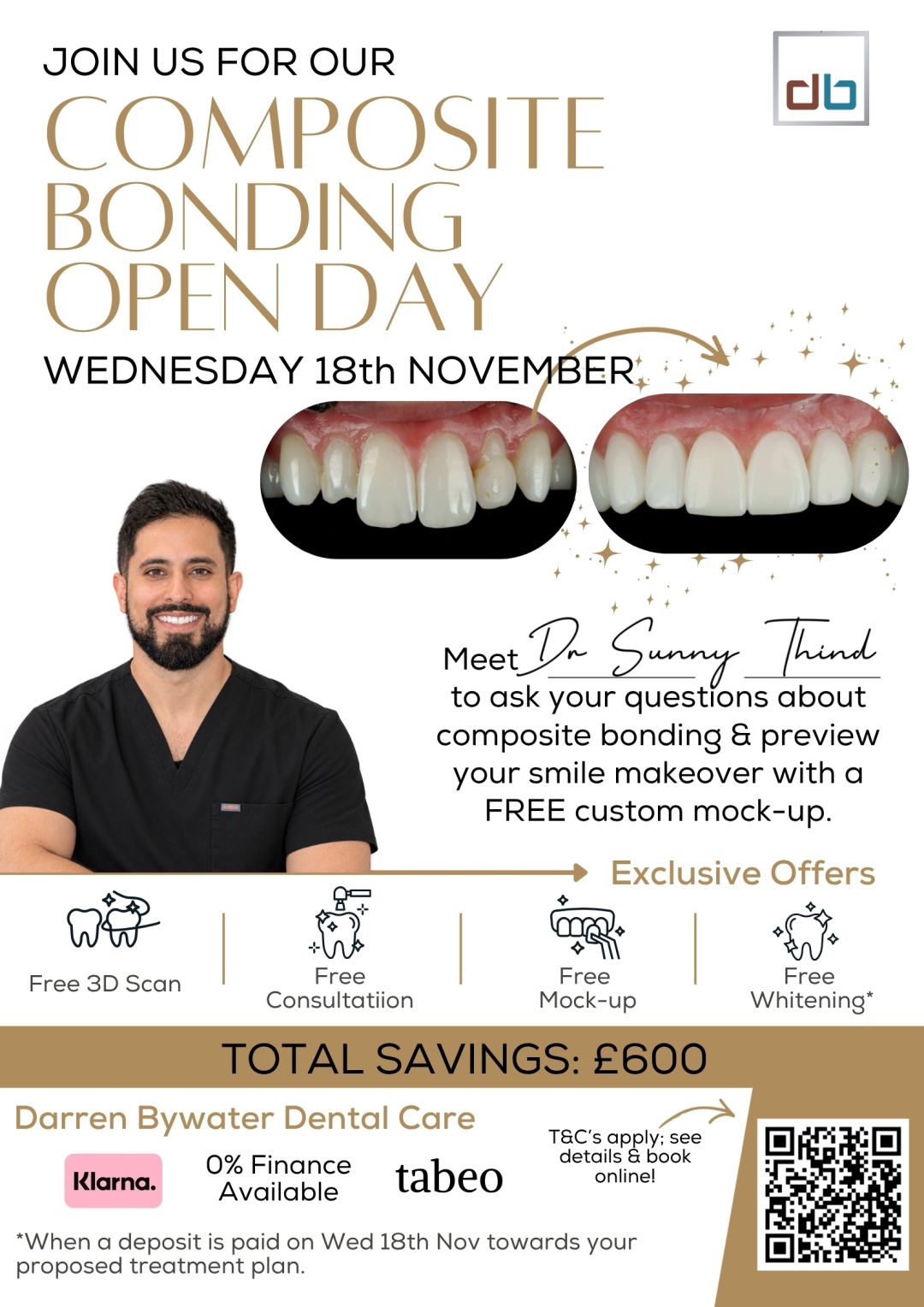 Join us for our Composite Bonding open day and save £600